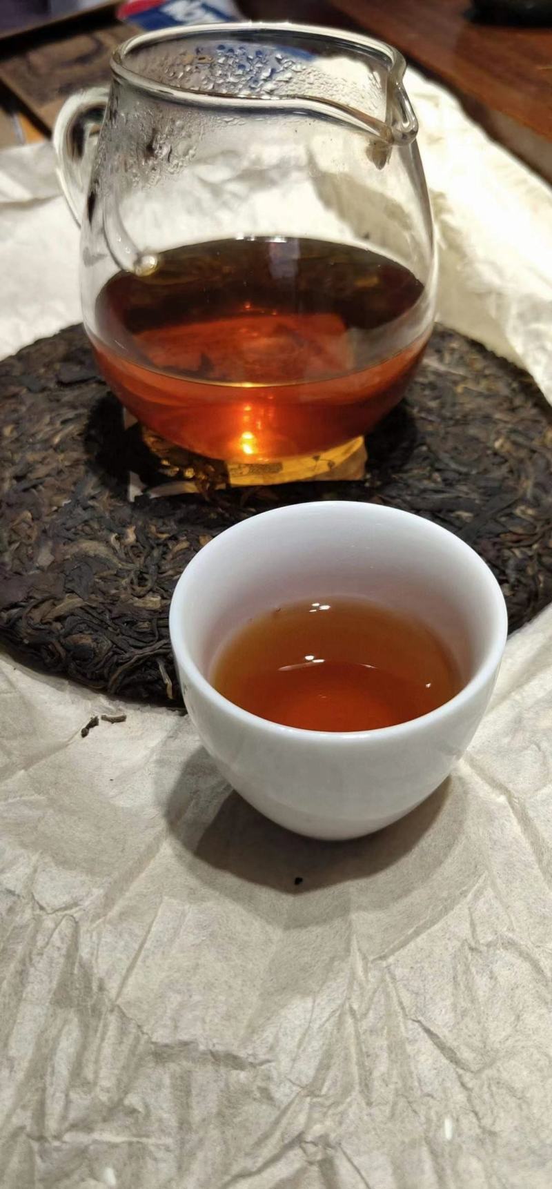 90年代双狮同庆号圆茶老生茶云南普洱茶