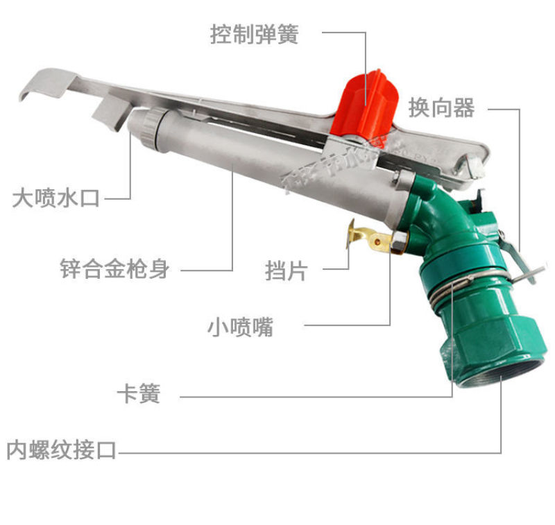 浇地喷枪新型灌溉喷头喷灌设备农用喷枪洒水农业园林绿化自动