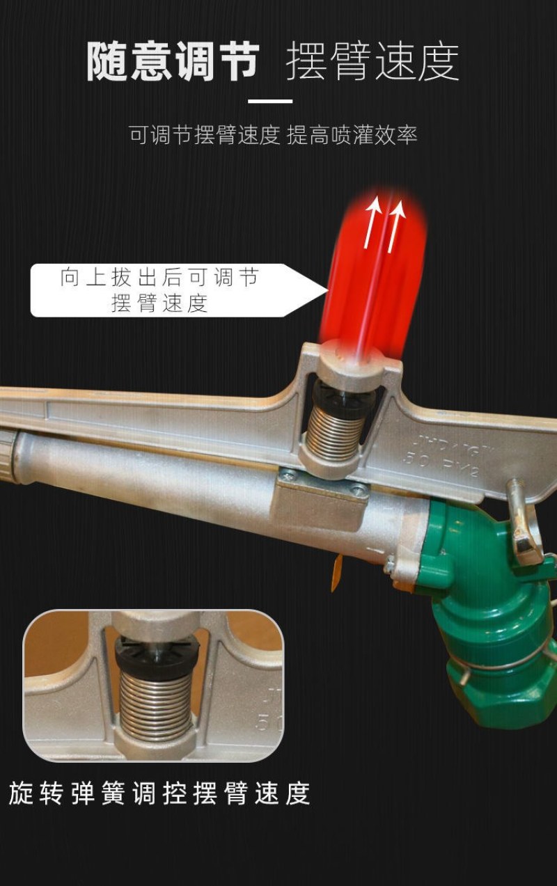 浇地喷枪新型灌溉喷头喷灌设备农用喷枪洒水农业园林绿化自动