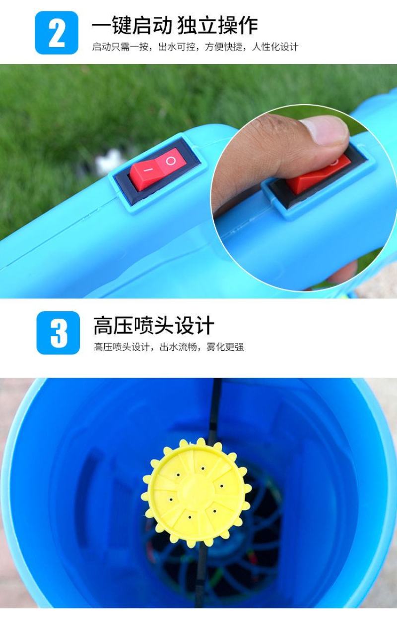 强力打药机送风筒电动喷雾器送风筒打药神器双喷头最新款消杀
