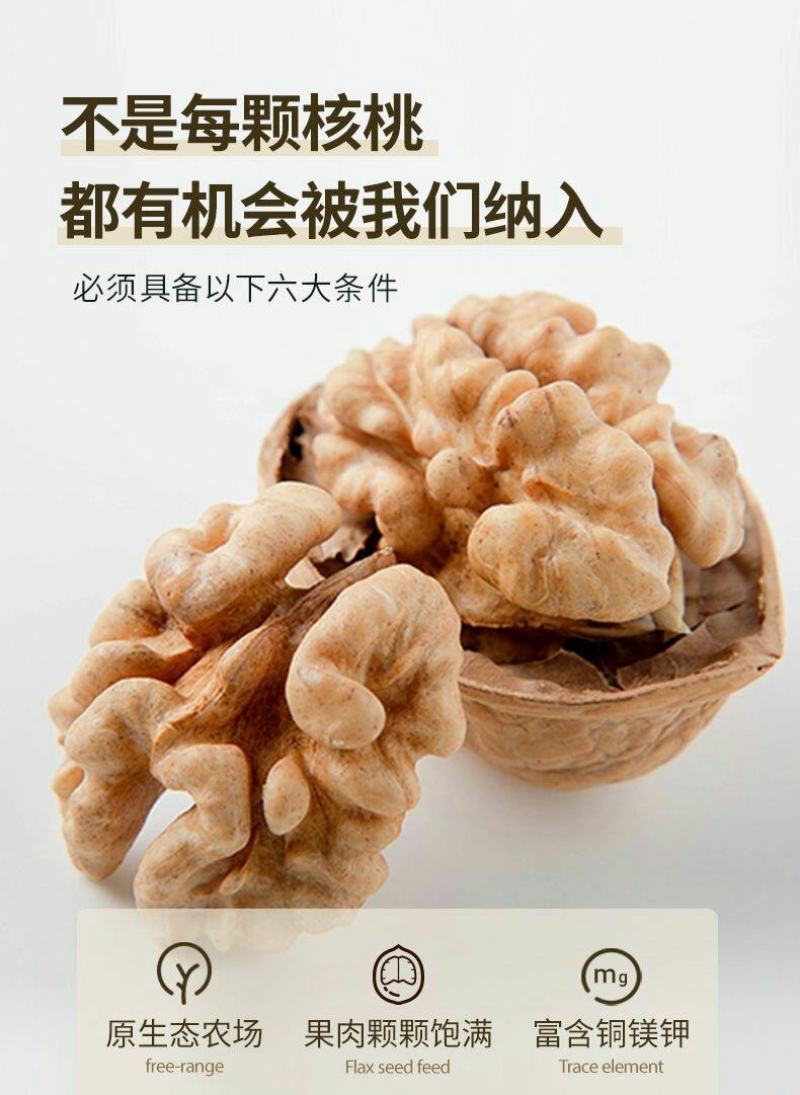 新货5斤薄皮核桃好核桃多规格干果坚果新货新鲜150g