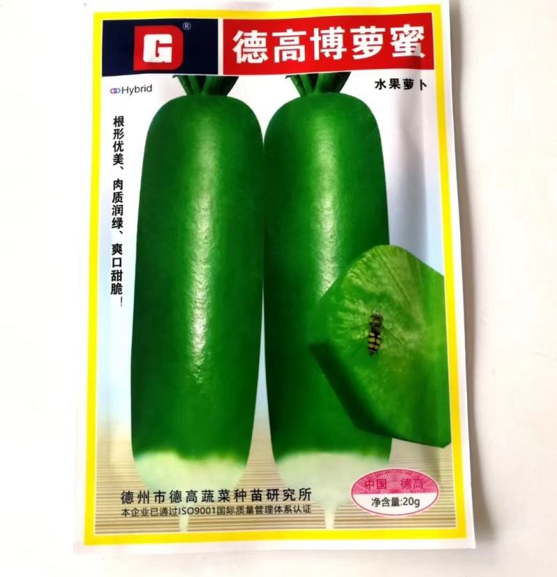 萝卜种子德高博萝蜜水果萝卜高产拓病性强肉质翠绿爽囗甜脆