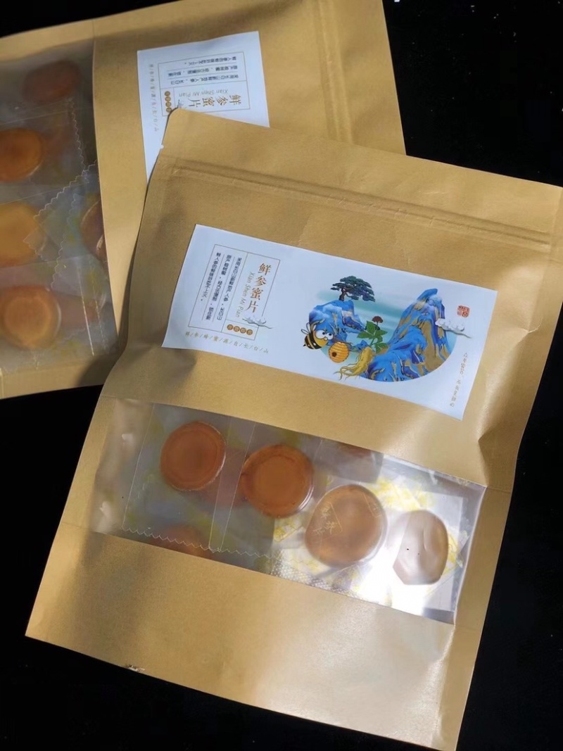 长白山人参蜜片即食人参蜂蜜人参一手货源椴树蜜泡制