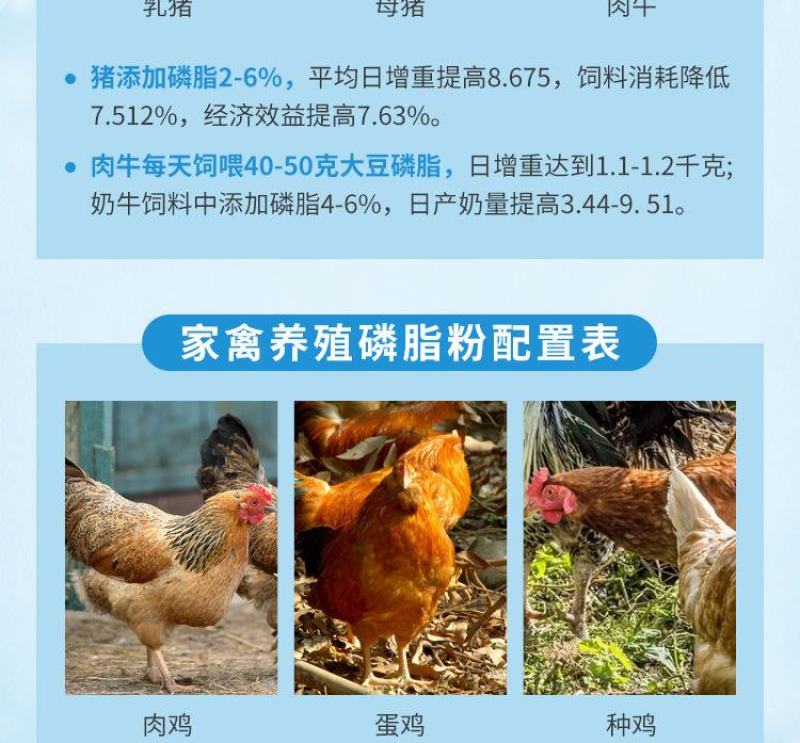 磷脂乳化油粉养猪肉鸡肉鸭牛羊催肥虾鱼水产养殖宠物粮添加