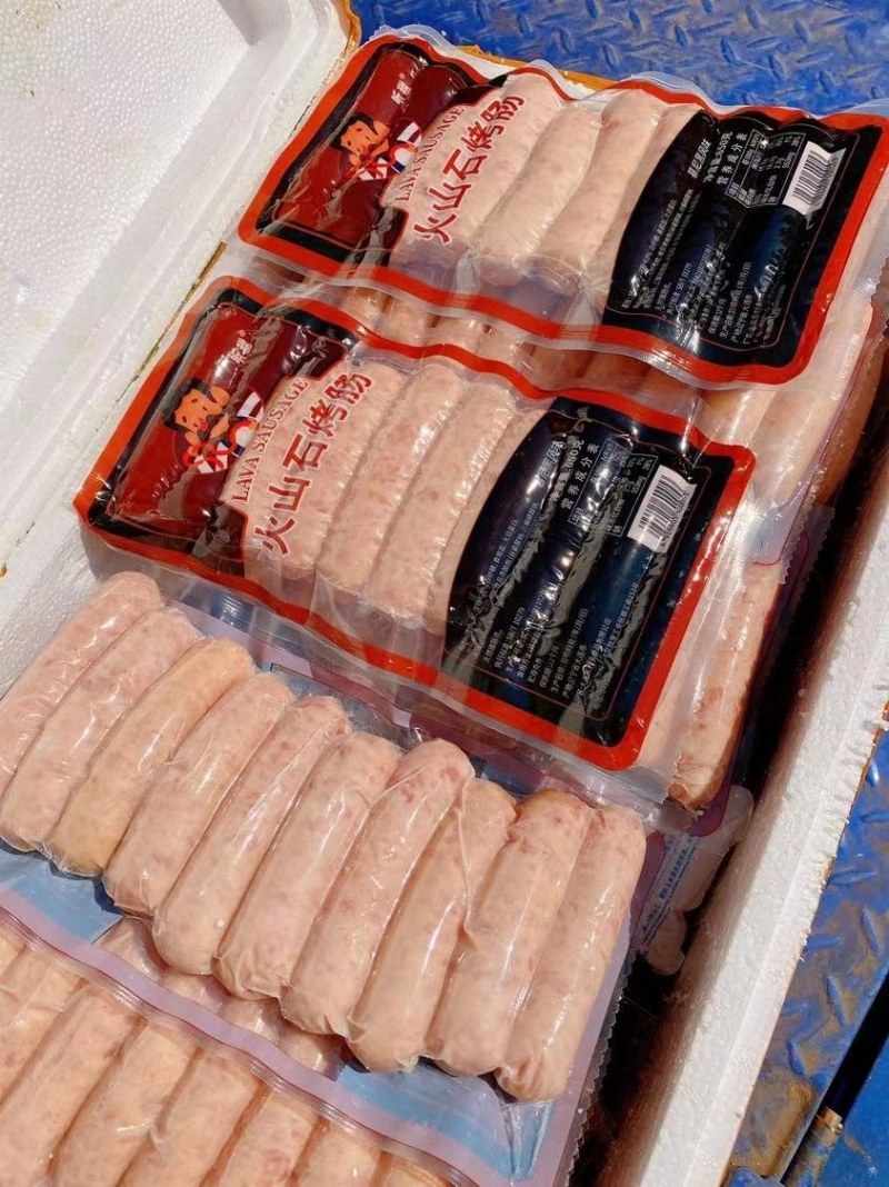 火山石烤肠纯肉香肠肉肠火腿肠热狗肠纯肉肠地道肠台湾烤肠
