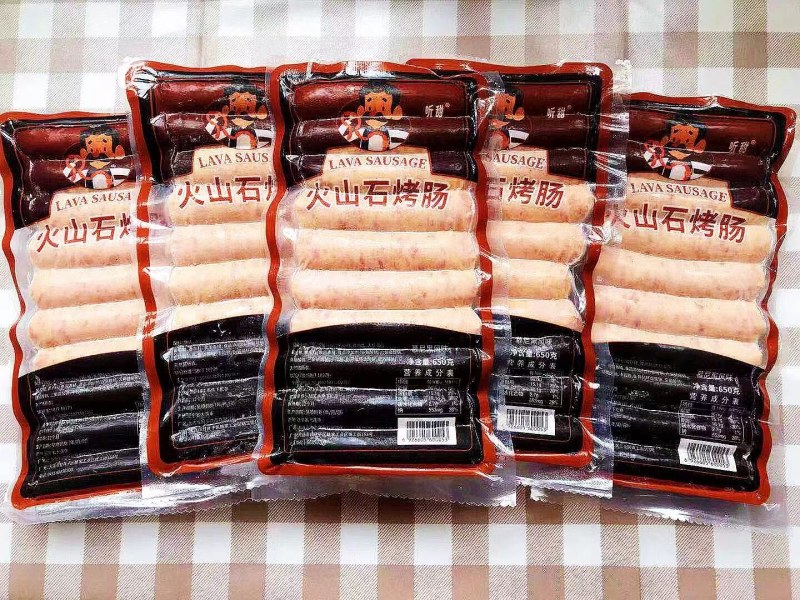 火山石烤肠纯肉香肠肉肠火腿肠热狗肠纯肉肠地道肠台湾烤肠