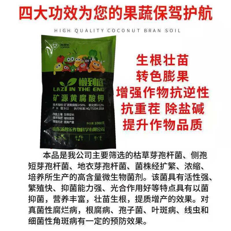 汤普乐懒到底矿源黄腐酸钾全水溶喷施滴灌冲施腐殖酸