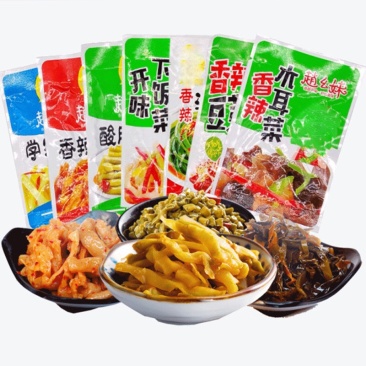 学生榨菜七种口味