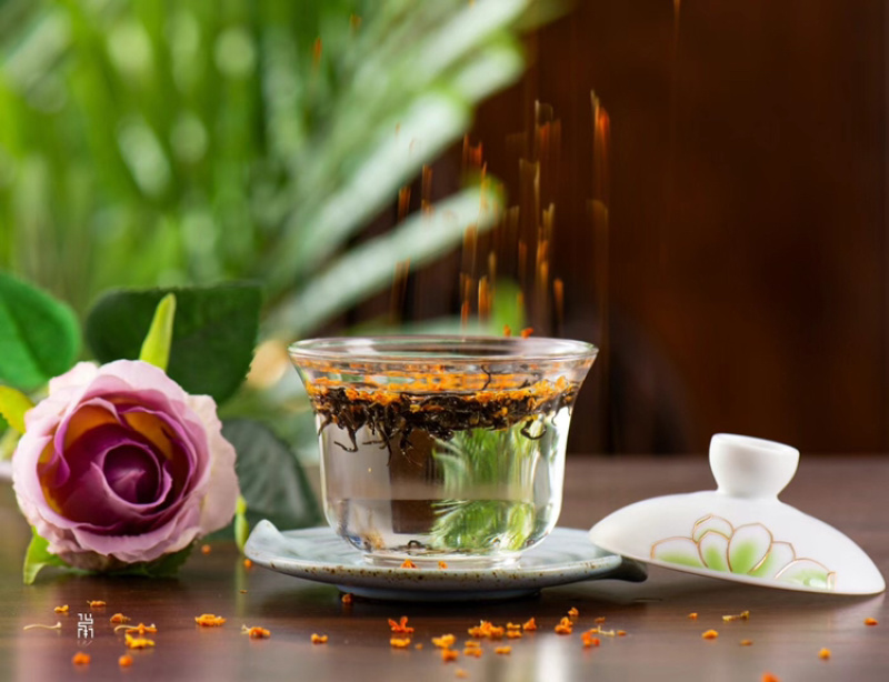 桂花红茶野茶花香茶味浓耐泡木盒礼盒装500g支持代发