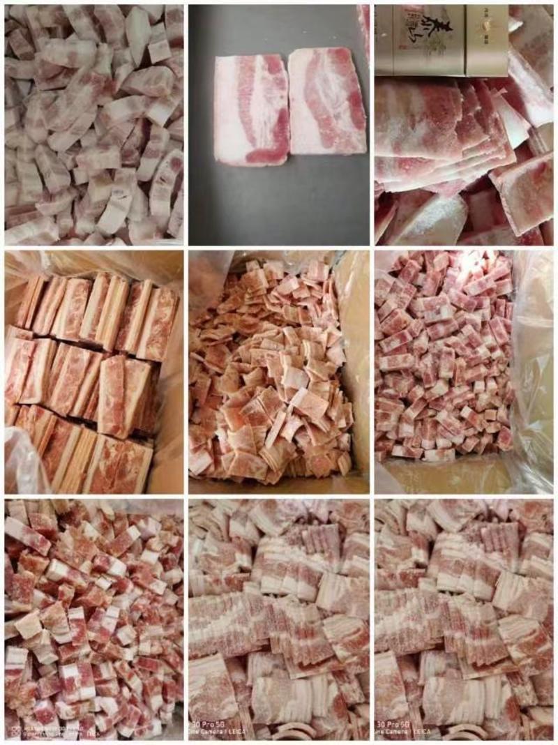 冻猪肉五花肉片把子肉冻猪蹄块排骨粒大肉片生产专家