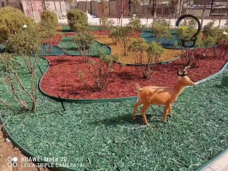 草坪隔离带覆盖物天然木头加工而成绿化材料厂