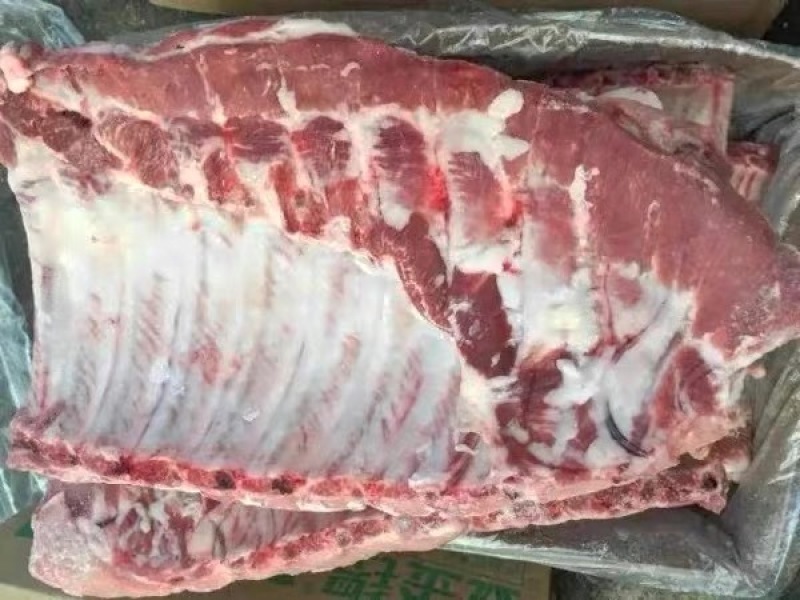 生鲜猪肋排猪排骨鲜冻一级猪肋排精修排骨20斤肋排