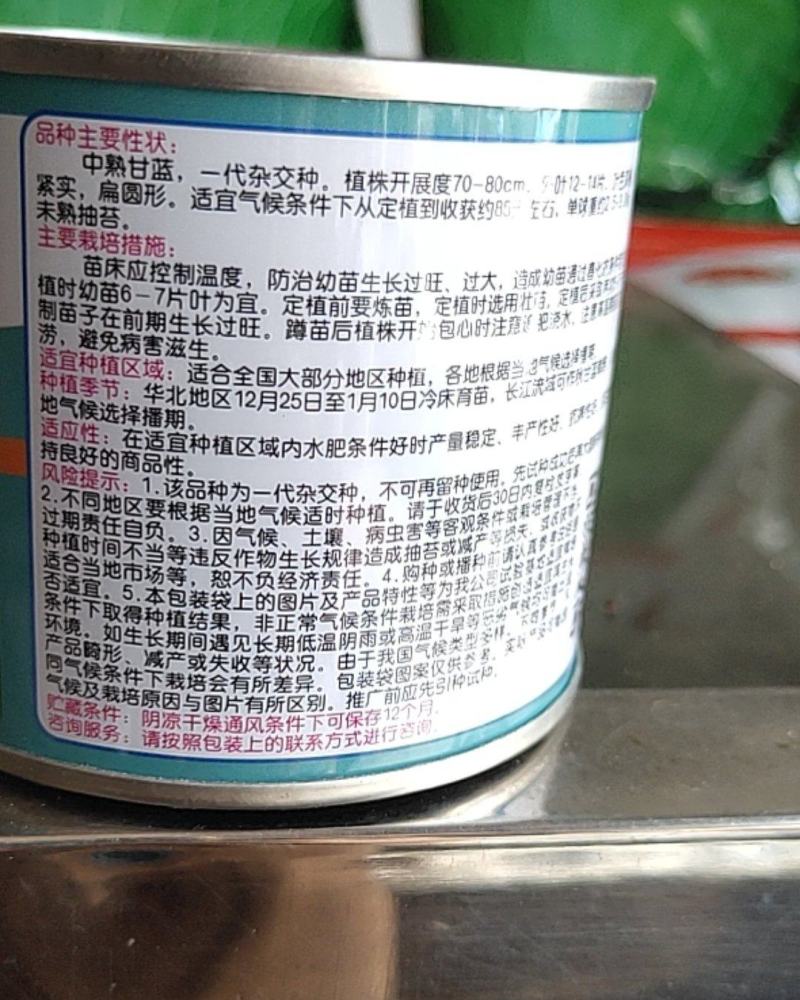 甘蓝包菜种一代杂交70-80天叶色深绿单球3.0kg