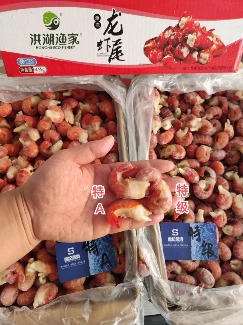 洪湖渔家虾尾100粒/斤标准规格大厂货质量好