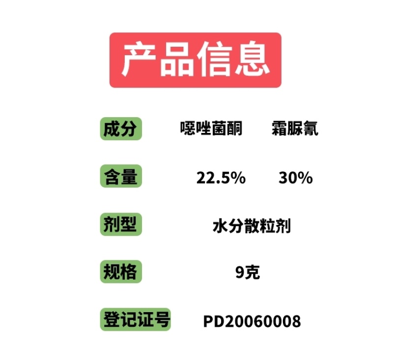进口杜邦抑快净噁酮·霜脲氰52.5%霜霉病早疫病杀菌剂