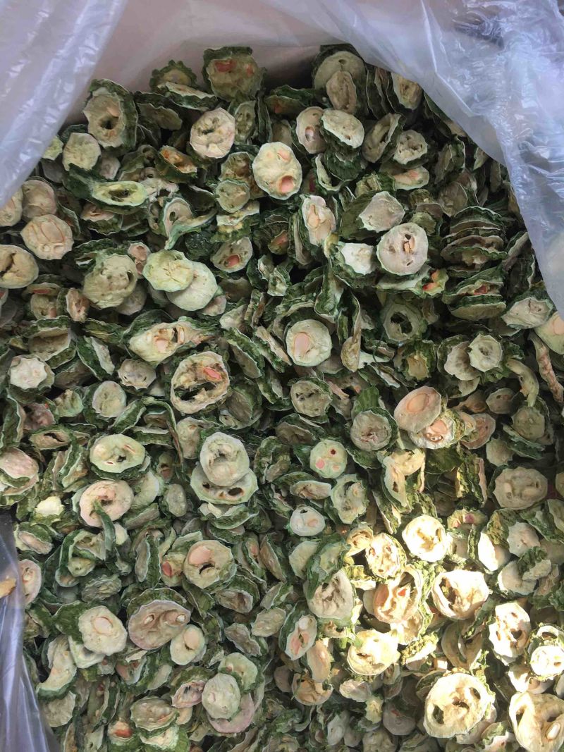 原产地合作社代收苦瓜干片干货自然晾晒烘干药厂供货