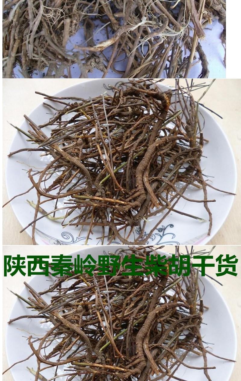 陕西秦岭中药材柴胡根野生茎叶北柴胡根正品500g包邮