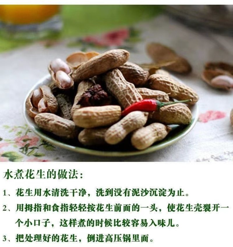正宗东北新花生湿花生自家现抜现摘带壳花生可水煮烀花生