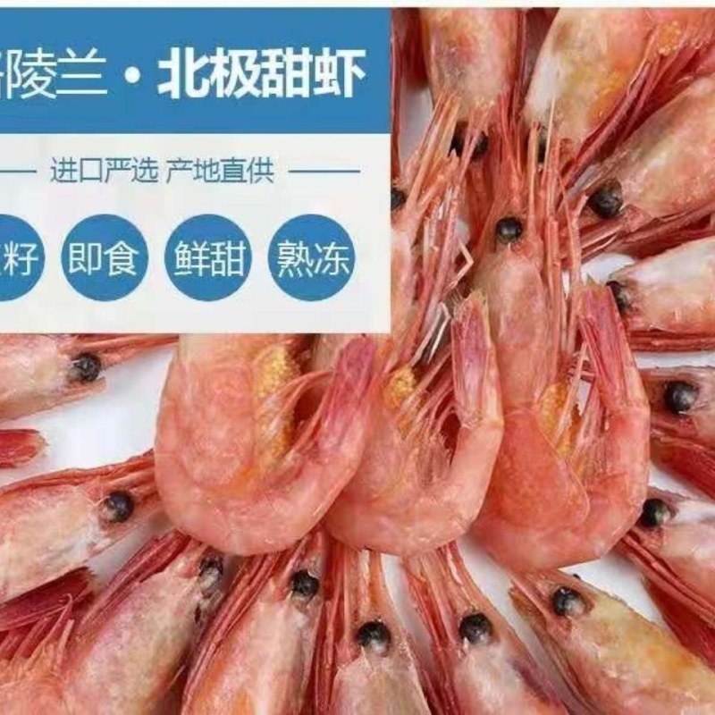 甜虾特大鲜活速冻头籽腹籽冰虾刺身