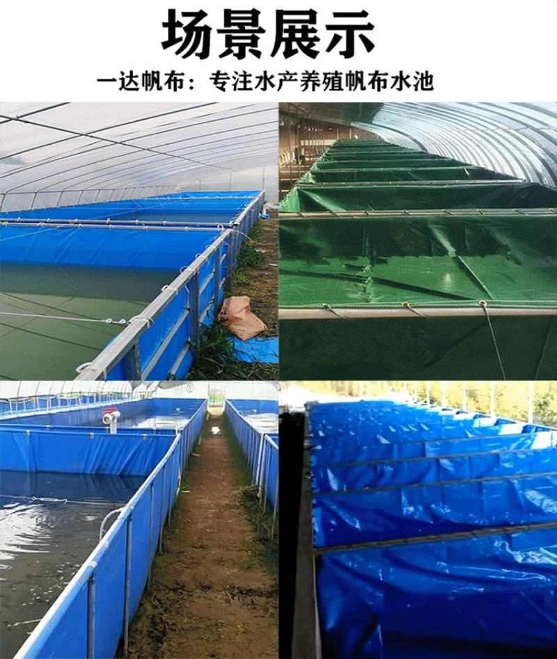 帆布水池定做户外养虾养鱼帆布鱼池pvc刀割布蓄水池水箱