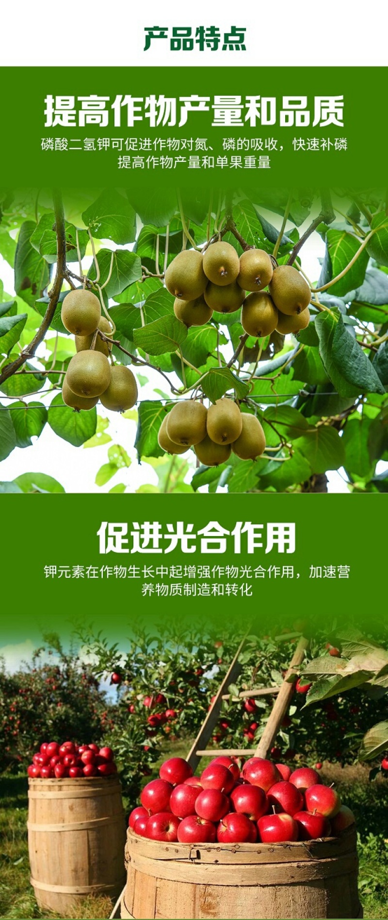 三晶磷酸二氢钾钾肥磷肥叶面肥花肥绿植花卉果树蔬菜通用肥