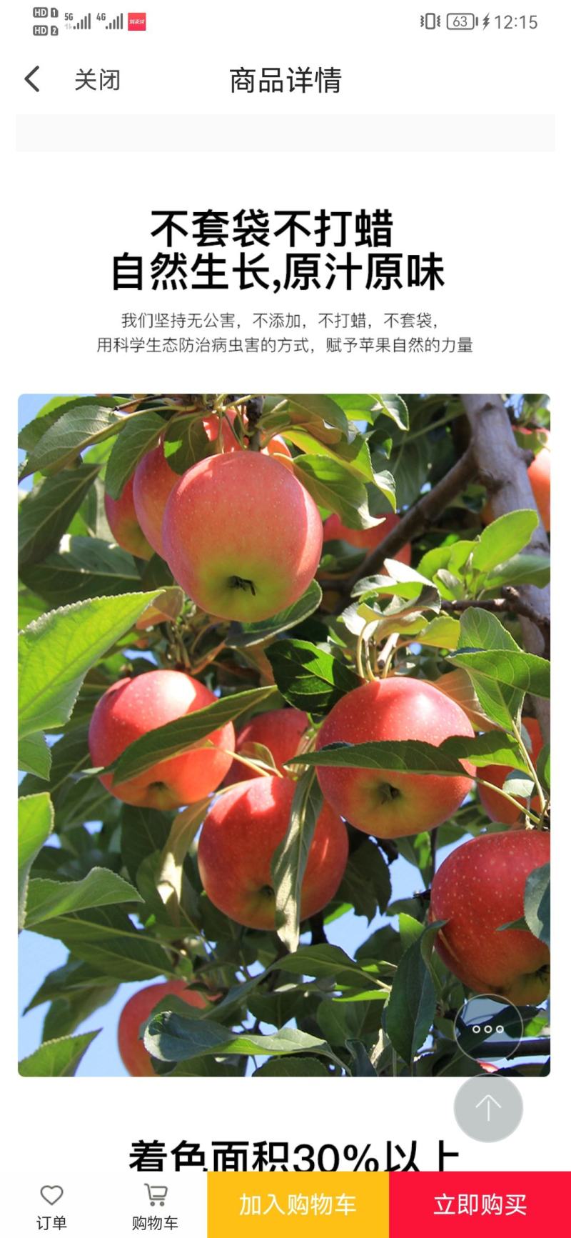 不套袋苹果