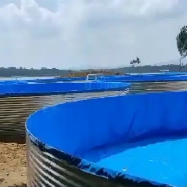 大型养殖帆布镀锌板高密度帆布池种植养殖蓄水帆布池