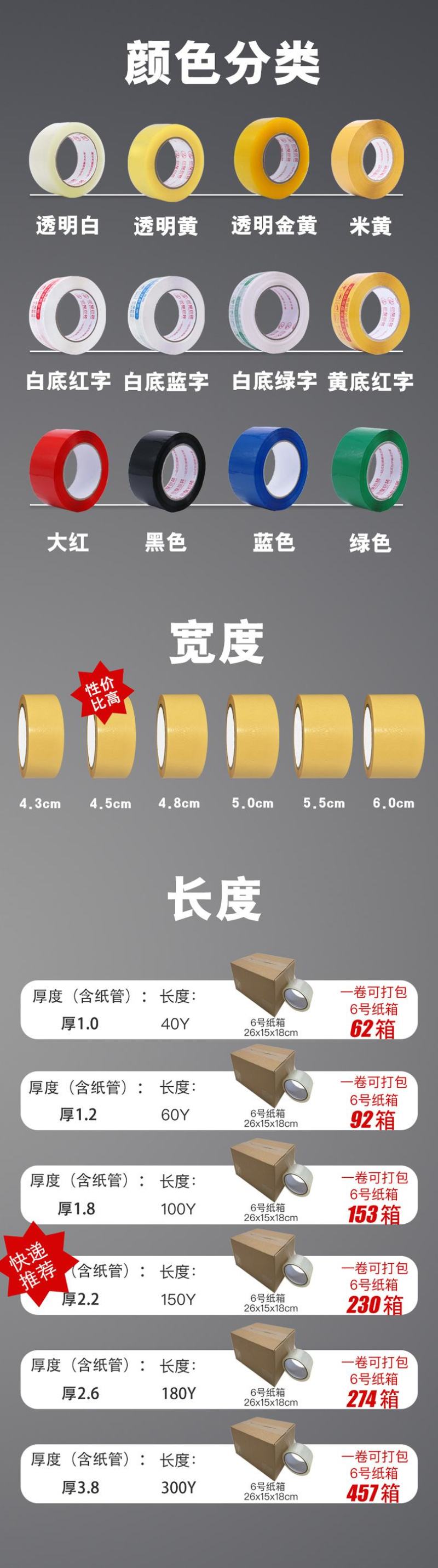 厂家直销封包胶带高粘性加厚超强韧性