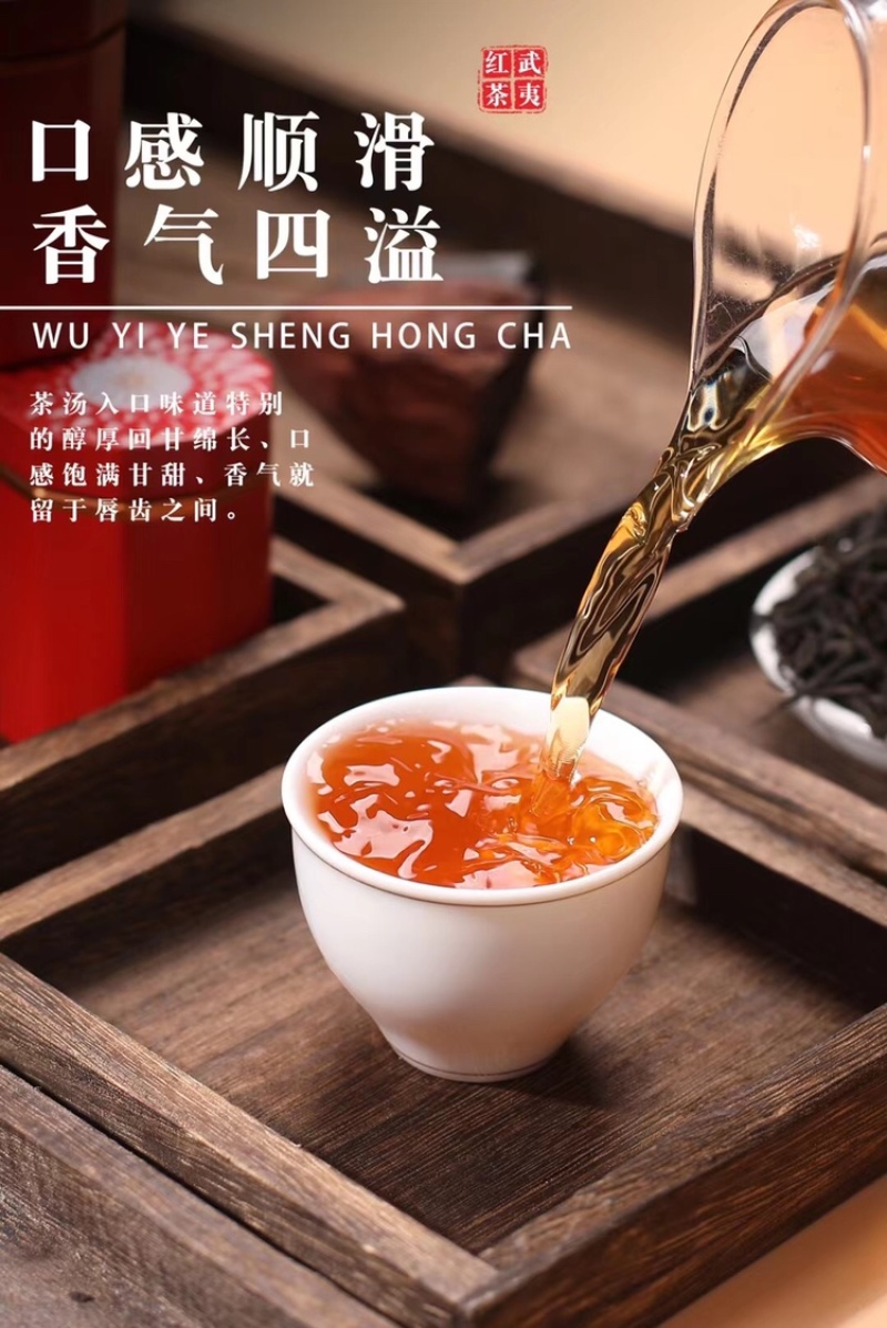 野生红茶正山小种茶叶武夷红茶小罐装茶叶350g
