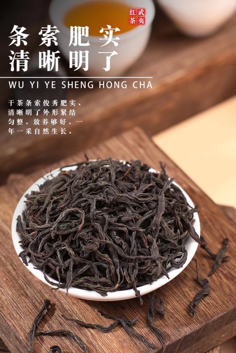 野生红茶正山小种茶叶武夷红茶小罐装茶叶350g