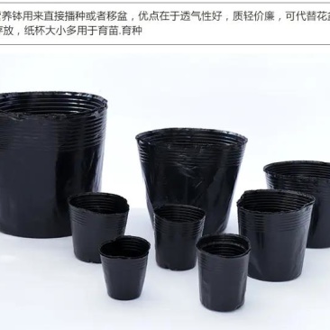 营养钵树苗种植营养袋育苗钵营养杯黑色塑料软花盆简易加厚