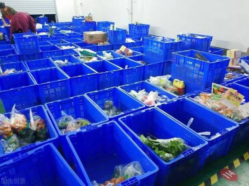 塑料筐蔬菜周转筐周转箱带铁柄塑料箱价加轮子塑料大筐