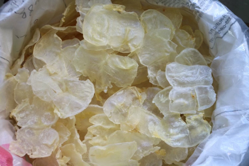 18头蝴蝶肚鱼胶花胶批发加州白花胶足干腥味小