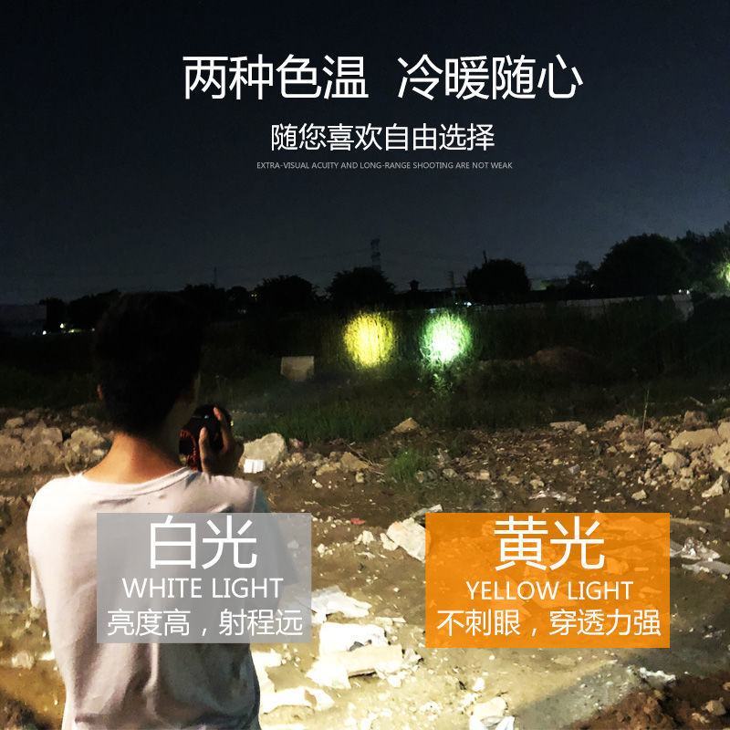 头灯户外强光充电超亮疝气分体头戴式led手电筒大功率钓鱼