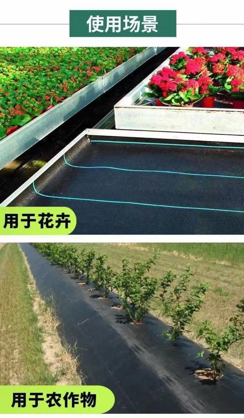 聚酯PET防草地布，使用年限5/8年，透水透气，防草保湿