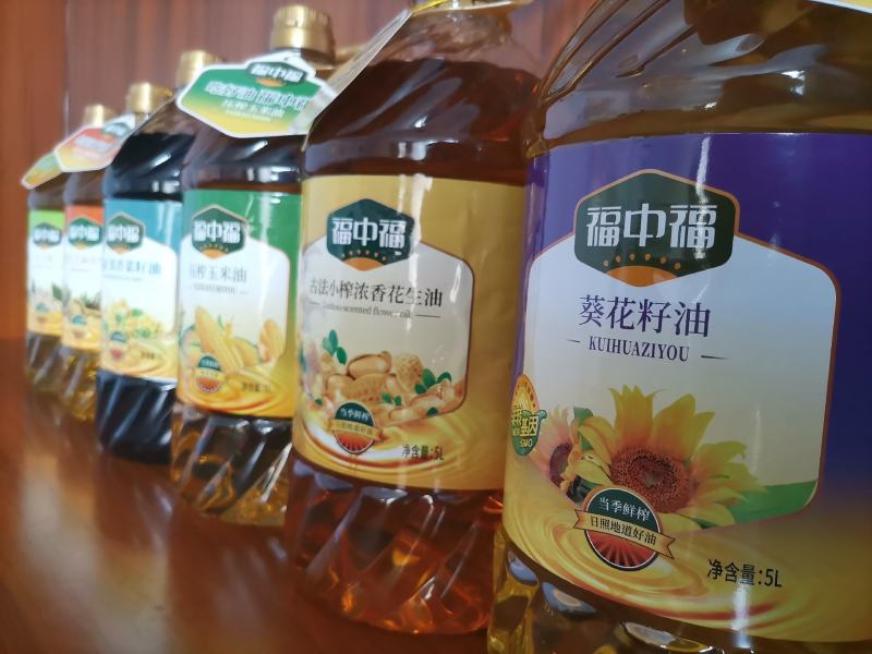 福中福非转基因花生芝麻香型调和油4升方桶彩箱