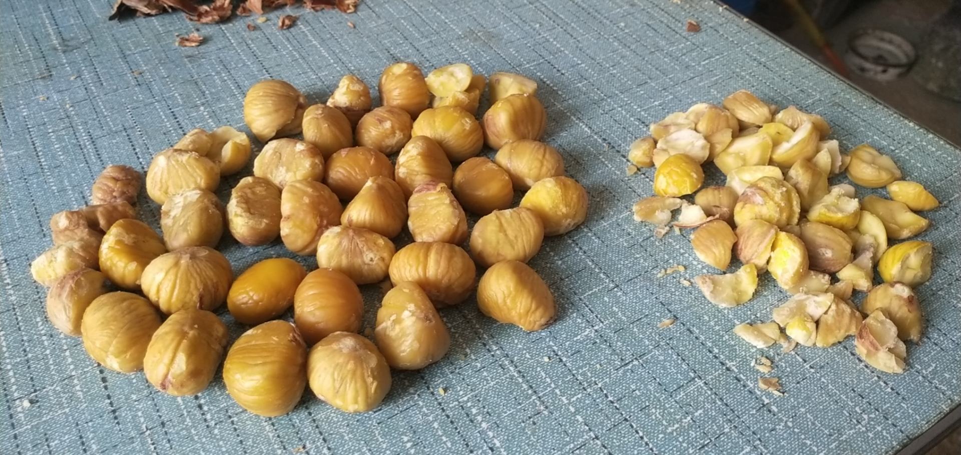 剥出完整栗子仁