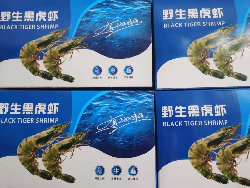 大虎虾超大黑虎虾大虾斑节虾大明虾海捕活冻虎虾