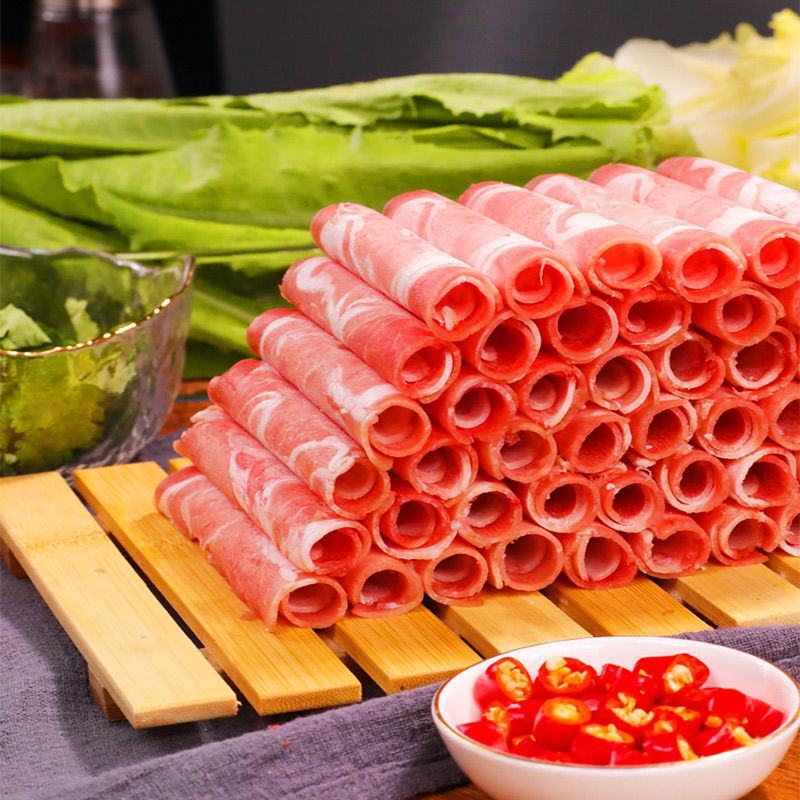 新鲜内蒙古羊肉卷涮火锅烧烤食材调理生山羊肉整箱超值包邮