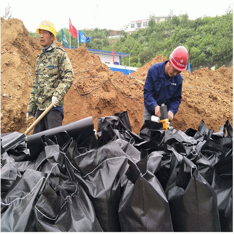 防洪防汛护坡抗老化专用编织袋炭黑编织袋垃圾填埋场专用