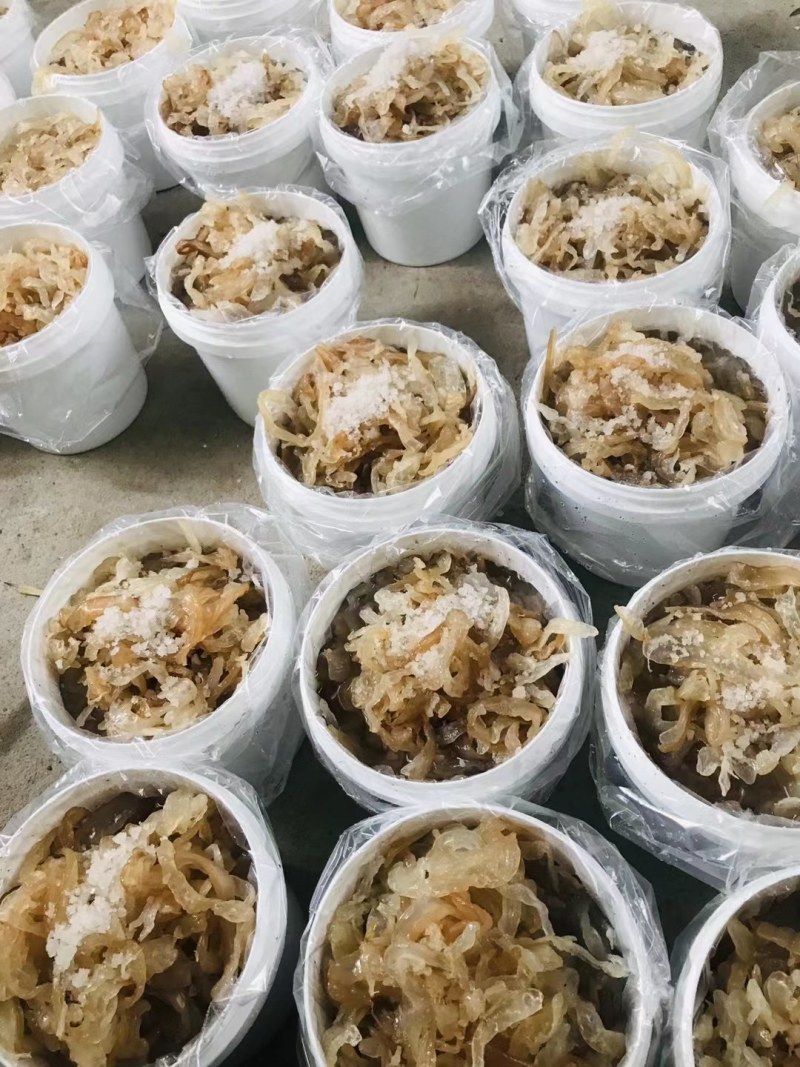 海蜇丝海蜇花丝一桶净重3斤29.9包邮到家