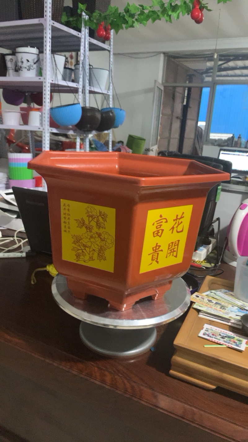 【推荐】大六角花盆，花开富贵盆，角对角40厘米面对面35厘米