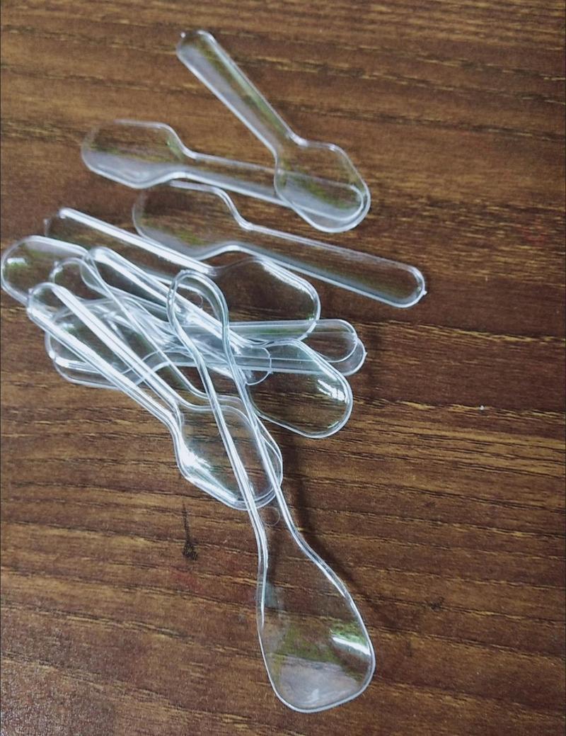 一次性独立透明勺塑料小号迷你试吃勺酸奶勺子冰淇淋勺布丁勺