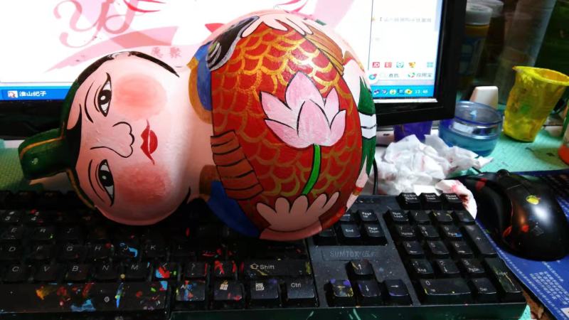 纯手工原创绘画马勺工艺装饰品,非遗绘画作品