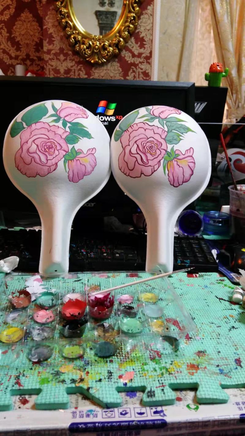 纯手工原创绘画马勺工艺装饰品,非遗绘画作品