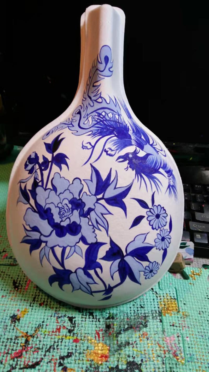 纯手工原创绘画马勺工艺装饰品,非遗绘画作品