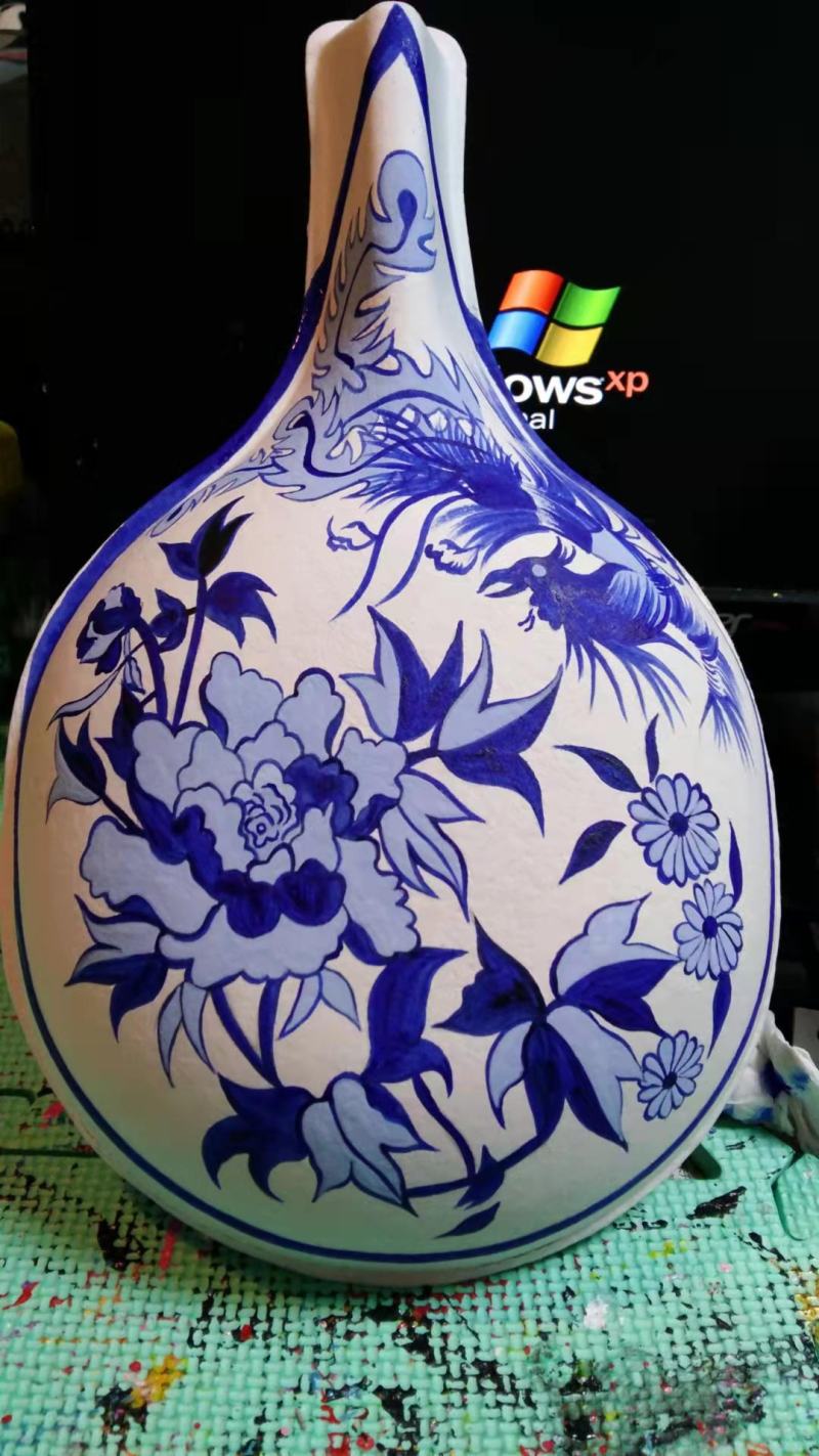 纯手工原创绘画马勺工艺装饰品,非遗绘画作品
