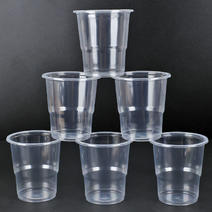 一次性杯子批发透明加厚塑料水杯航空杯家用商用餐饮1000