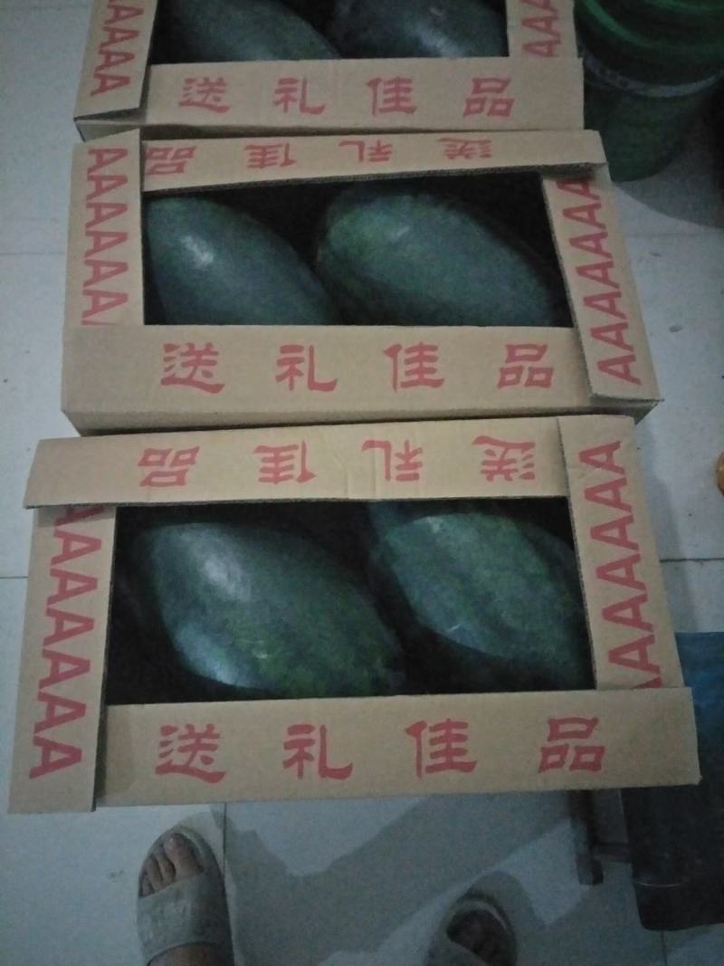 山东黑美人西瓜大量供应中货源充足价格合理，一手货源