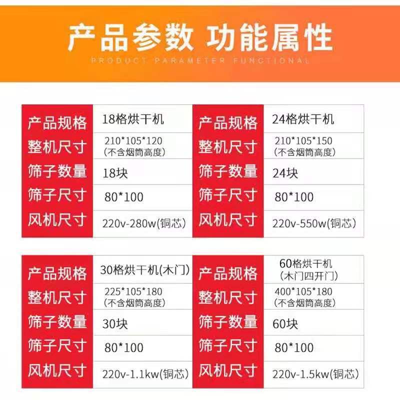 食用菌烘干机农产品烘干药材海鲜烘干烤箱多功能烘干机